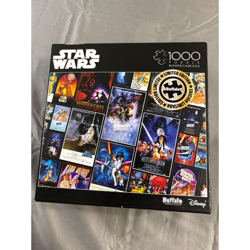 Star Wars Movie Poster Collage 1000 Piece Jigsaw Puzzle Buffalo Games Disney